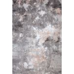 Pastel Modern Abstract Area Rug with Soft Gray & Pink