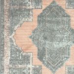 Sophisticated Rustic Charm Soft Pastel Area Rug with Intricate Geometric Design