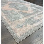 Timeless Classic Persian-Inspired Area Rug in Gentle Pink Pastel Tones