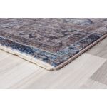 Vintage-Inspired Picasso Rug in Distressed Blue and Neutral Tones