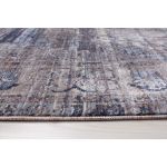 Vintage-Inspired Picasso Rug in Distressed Blue and Neutral Tones