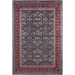 Picasso Gray Izmir Rug with Red Border featuring intricate floral and vine patterns in gray, red, ivory, and gold.