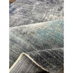 Gray and Navy Blue Abstract Rug featuring sophisticated patterns, ideal for both modern and traditional decor.