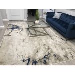 Picture of Pacific Blue Gray Brush Stroke Rug 