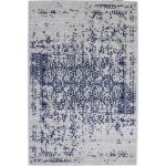 Picture of Pacific Turkish Distressed Rug with Light Gray and Blue