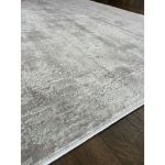 Silver and gray Oushak rug with elegance, sophistication, and a vintage-inspired design.