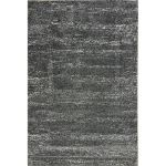 Luxury charcoal dark gray ultra-plush rug with a 1-inch thick pile, high-density construction, and timeless design for living rooms or bedrooms