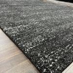 Elegant 1-inch thick high-density charcoal dark gray rug with plush cushioning for bedrooms, living rooms, or cozy nooks