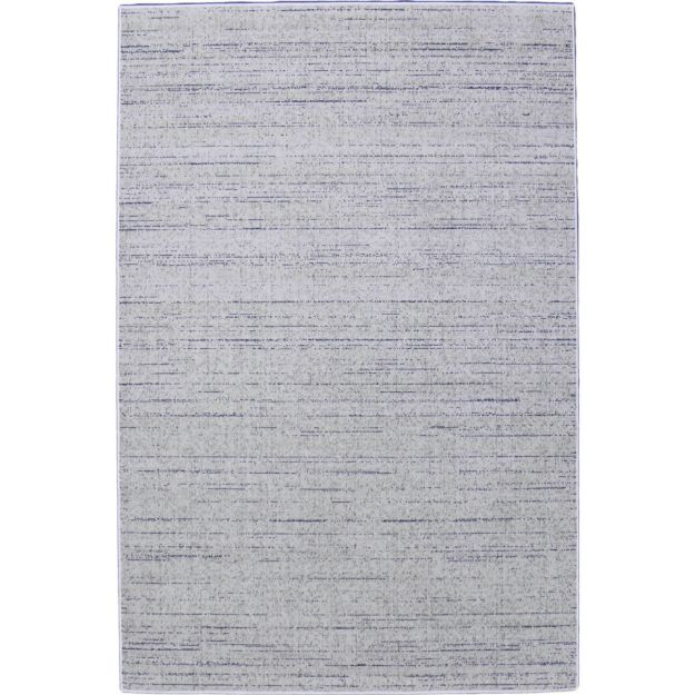 Pacific Blue Dotted Stripes Rug with a light gray base and soft blue dotted accents perfect for adding modern elegance to contemporary interiors