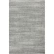 Handwoven gray and white striped rug with twisted double yarn threads, perfect for high-traffic areas