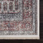 Durable and soft machine-made Smyrna Turkish carpet perfect for traditional and modern interiors