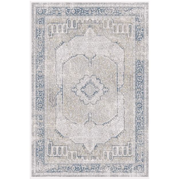 Luxurious Turkish Smyrna medallion rug with high knot density and intricate craftsmanship for elegant home decor