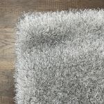 Long-Lasting Dense Platinum Gray Shag Rug with Thick and Soft Pile