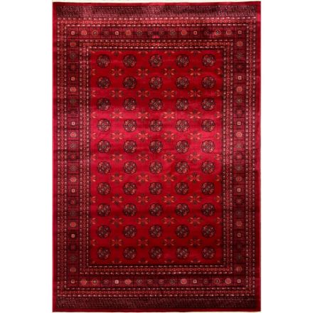 Traditional red Bokhara area rug with geometric Tekke design for elegant spaces