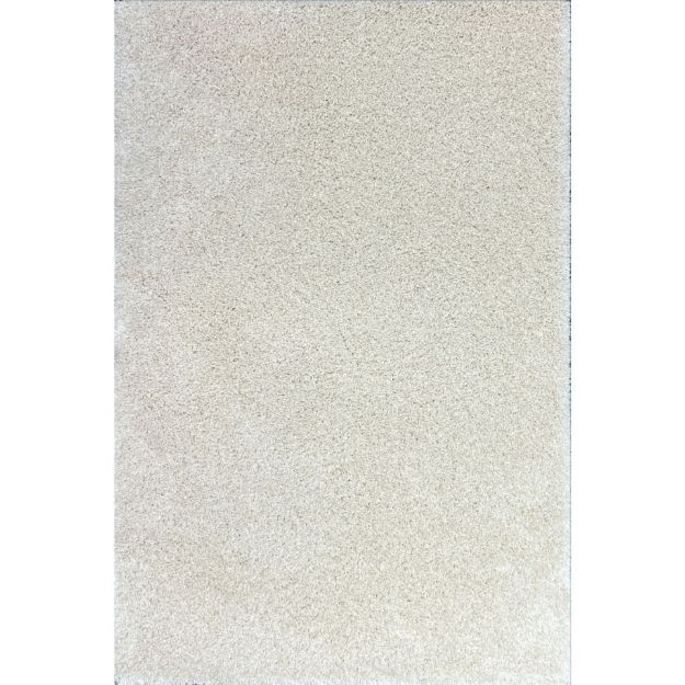 Supershine Ivory Off-White Shag Rug with 2-Inch Pile Height and Dense Fibers for Modern Homes