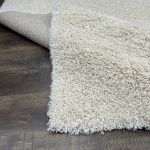 Thick and Comfortable Ivory Off-White Rug Designed for Cozy, Sophisticated Interiors