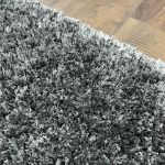 Plush and Resilient Charcoal Dark Gray Rug with High-Density Knot Construction for Longevity