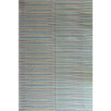 Blue Turkish kilim rug with colorful striped bohemian patterns for modern interiors
