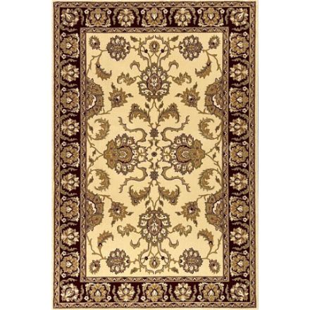 Classic Oushak Floral Beige and Burgundy Wool Rug with Traditional Oriental Design