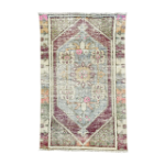 Picture of Eco-Friendly Hand Knotted Rug 2x4 - Unique Gift for Bedroom, Kitchen, Entryway - Turkish Wool Area Rug for Boho Chic Home Decor - 2’2”x3’6”