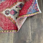 Picture of Vintage Red Handmade Wool Rug 1'7"x3' – Charming Accent Rug, Soft & Durable, Perfect for Entryways or Small Spaces