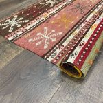 Picture of Handwoven Turkish Kilim Rug - 2'3" x 3' Vintage Wool Flatweave | Boho Tribal Small Rug