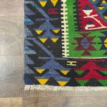 Picture of Handwoven Turkish Kilim Rug - 2'10" x 4'1" Vintage Wool Flatweave | Colorful Tribal Area Rug
