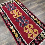 Picture of 2'9" x 5'6" Handwoven Turkish Kilim Rug - Vintage Wool Flatweave | Boho Geometric Area Rug