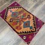 Picture of Handmade Wool Rug - 2' x 3'2" Vintage Small Area Rug | Boho Home Decor