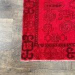 Picture of Handmade Wool Rug - 3' x 6'4" Red Vintage Runner | Bohemian Tribal Rug