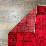 Picture of Handmade Wool Rug - 3' x 6'4" Red Vintage Runner | Bohemian Tribal Rug