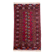 Picture of Hand-Knotted Persian Rug 2x4 - Small Vintage Wool Carpet, Traditional Boho Decor, Red Oriental Area Rug
