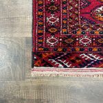Picture of Hand-Knotted Persian Rug 2x4 - Small Vintage Wool Carpet, Traditional Boho Decor, Red Oriental Area Rug