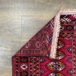 Picture of Hand-Knotted Persian Rug 2x4 - Small Vintage Wool Carpet, Traditional Boho Decor, Red Oriental Area Rug