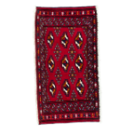 Picture of Handmade Wool Rug - 2'x3'5" Bold Red Tribal Pattern Small Area Rug