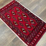 Picture of Handmade Wool Rug - 2'x3'5" Bold Red Tribal Pattern Small Area Rug