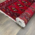 Picture of Handmade Wool Rug - 2'x3'5" Bold Red Tribal Pattern Small Area Rug