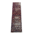 Picture of 2'2"x7'6" Handmade Wool Runner Rug - Vintage Persian-Inspired Navy and Red Hallway Runner