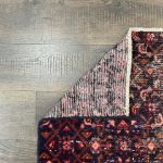 Picture of 2'2"x7'6" Handmade Wool Runner Rug - Vintage Persian-Inspired Navy and Red Hallway Runner