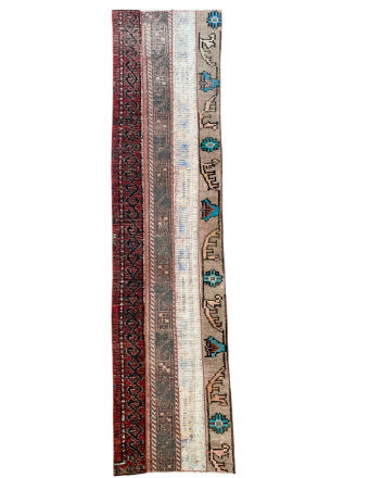 Picture of Unique Turkish Runner Rug 2'4"x9'4" | Handmade Wool Multicolor Runner | Boho Chic Hallway Rug | Vintage Patchwork Style