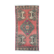 Picture of Vintage Red-Pink Handmade Wool Rug 1'7"x3' – Charming Accent Rug, Soft & Durable, Perfect for Entryways or Small Spaces