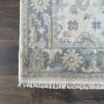 Picture of 3'1" x 5'2" Handmade Hand-Knotted Wool Rug – Soft Blue and Beige Area Rug