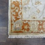 Picture of 3'3"x5'3" Handmade Wool Rug – Soft Ivory & Rust Turkish Oushak Style