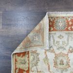 Picture of 3'3"x5'3" Handmade Wool Rug – Soft Ivory & Rust Turkish Oushak Style