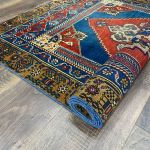 Picture of 3'4" x 5'8" Vintage Handmade Turkish Rug | Medallion Pattern Wool Rug | Oriental Living Room Rug
