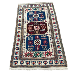 Picture of 3'5" x 5'10" Handmade Turkish Wool Rug | Tribal Pattern Vintage Rug | Bohemian Living Room Rug
