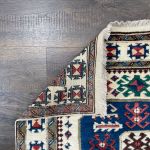 Picture of 3'5" x 5'10" Handmade Turkish Wool Rug | Tribal Pattern Vintage Rug | Bohemian Living Room Rug