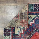 Picture of 3'3" x 6' Handmade Turkish Wool Rug | Vintage Tribal Geometric Rug | Boho Hallway Rug