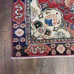 Picture of 3' x 4'3" Handmade Turkish Wool Rug | Vintage Floral Red Rug | Boho Accent Rug