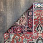 Picture of 3' x 4'3" Handmade Turkish Wool Rug | Vintage Floral Red Rug | Boho Accent Rug